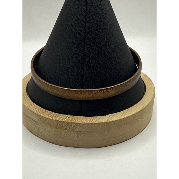 Vintage Solid Copper Bangle Bracelet Minimalist Design - Picture 3 of 4